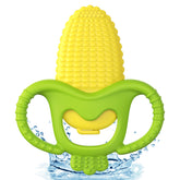 Akolik corn-B teether with multi-contact-point massage soothes gums.