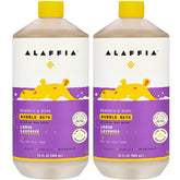 Alaffia Babies and Kids Bubble Bath bottle shows gentle cleansing for delicate skin.
