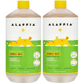 Alaffia Babies and Kids Bubble Bath bubbles for gentle cleansing and calm bath time.