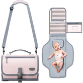 Alatino portable changing pad folded travel case provides compact storage on trips.