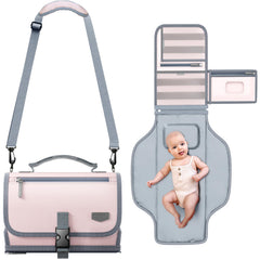 Alatino portable changing pad folded travel case provides compact storage on trips.