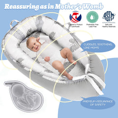 Alened Baby Lounger 360-degree bumper showcases cocoon-like safety for supervised play.