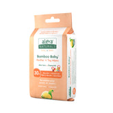 Aleva Naturals bamboo baby pacifier wipe package for on the go