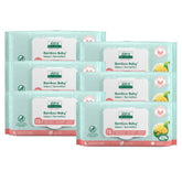 Aleva Naturals Bamboo Baby Sensitive Wipes unscented pack for gentle cleansing.