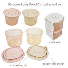 Ali+Oli leakproof lids secure snacks and prevent spills during travel.