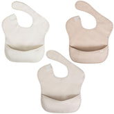 Ali+Oli Smock Bib 3pc set flatlay showing mess-proof mealtime versatility