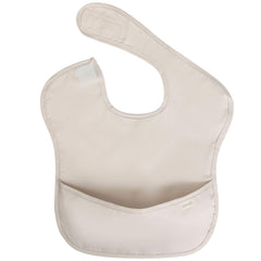 Ali+Oli Smock Bib neutral set with short sleeves ready for easy cleanup during meals