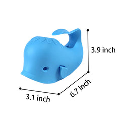 ALIBEBE faucet cover whale blue on faucet demonstrates universal fit for various taps