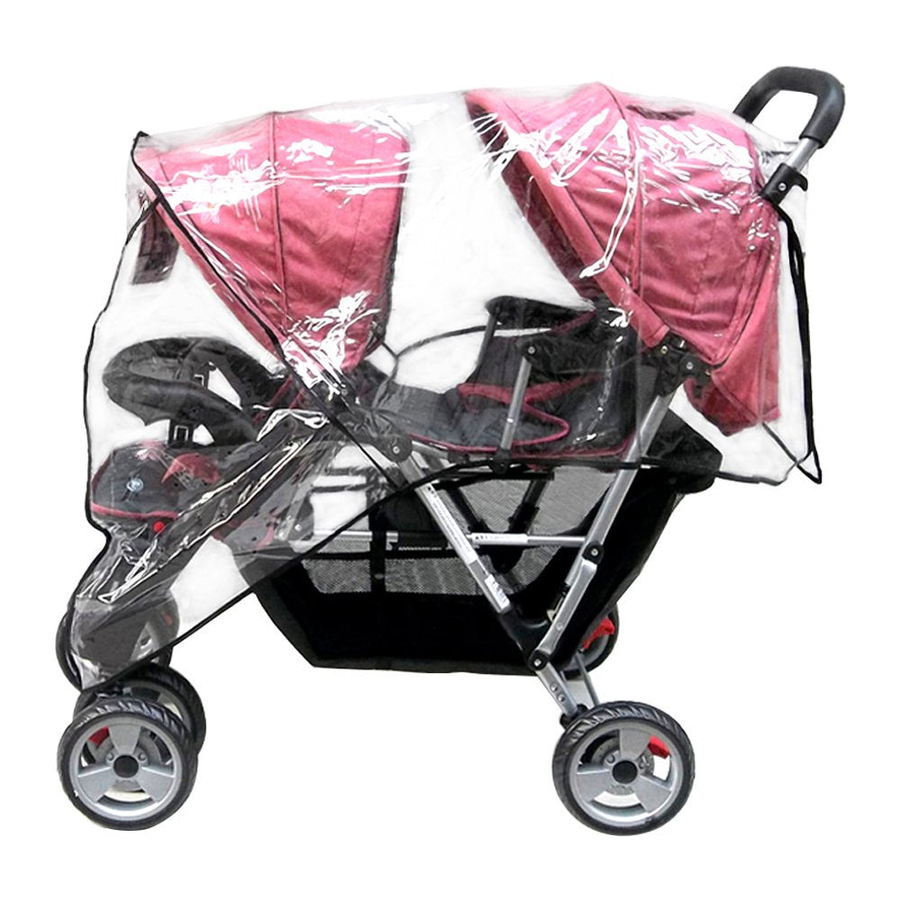 Aligle Weather Shield front seat view with dry baby and clear visibility