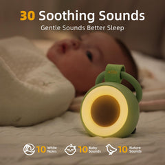 alilo Pocket Soother 30-sounds interface highlights versatile nap and travel calm options