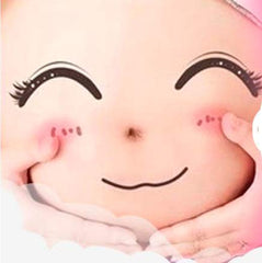 ALINILA belly patch application demo illustrates quick, mess-free setup for photos.