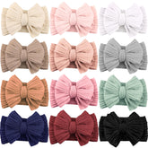 ALinmo 12-pack baby headbands set shown for versatile outfits and easy styling
