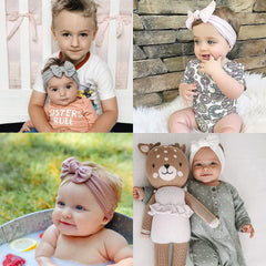 ALinmo 25-color variety headbands showcased for coordinating outfits.