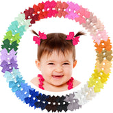 ALinmo 60pcs baby hair clips pack for secure pigtails and outfits.