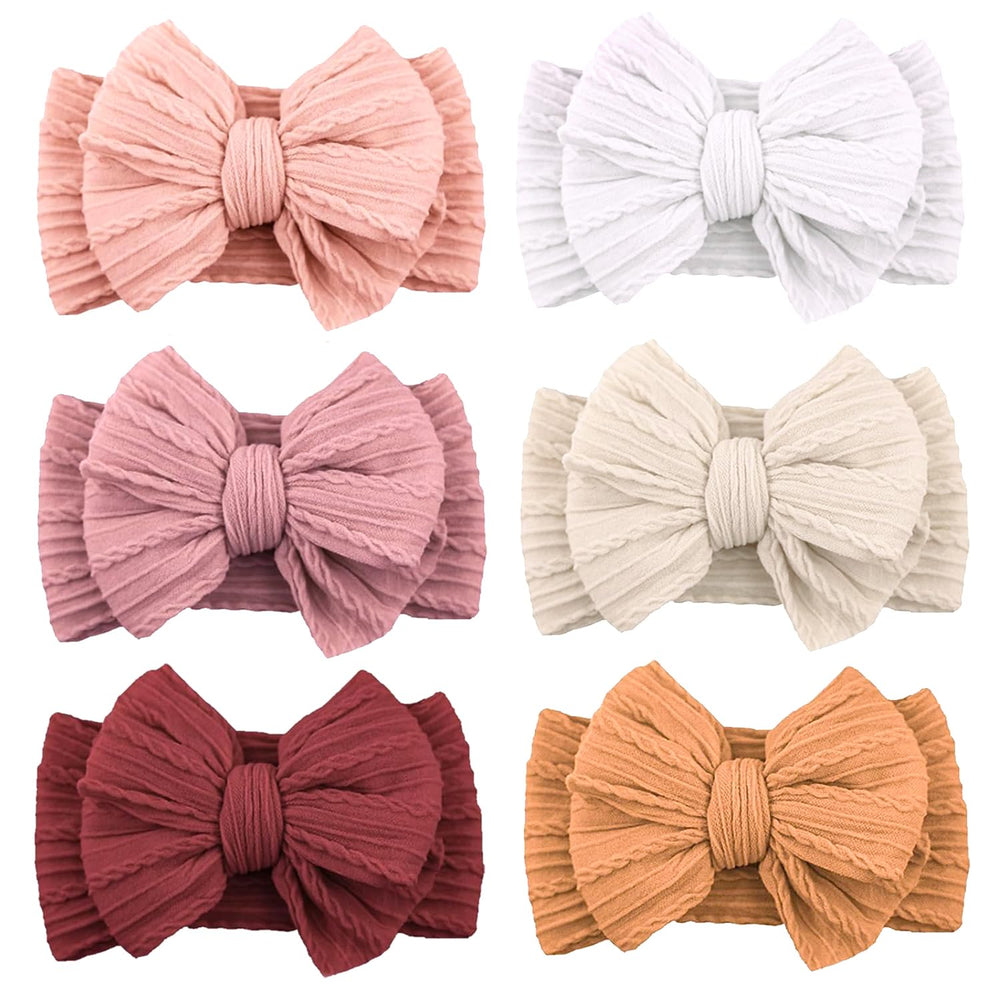 ALinmo baby headbands set in classic colors for gentle daily wear