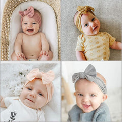 ALinmo one-size headbands grow with baby from newborn to toddler.