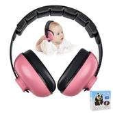 Alitamei baby ear protection worn by a toddler in redrose for safer listening.