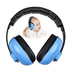 Alitamei noise cancelling headphones for kids blue on head provide a calmer space during loud events.