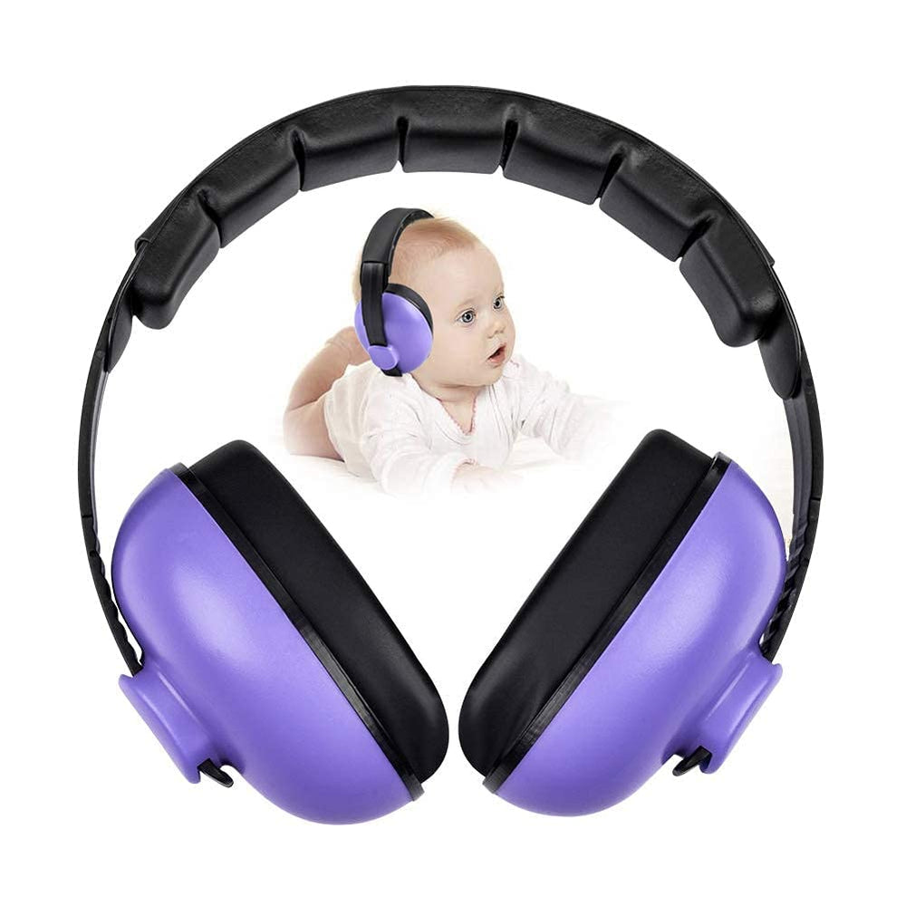 Alitamei kids headphones, purple side view, comfortable protection at loud events