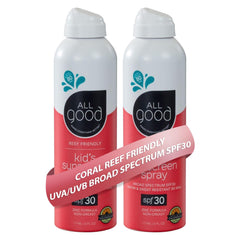 All Good Baby Sunscreen Spray bottle front showing SPF 30 protection for kids