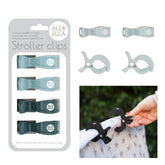 All4Ella baby blanket stroller clips 4-pack ready for secure attachment on most strollers.