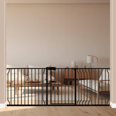 ALLAIBB extra wide gate closed view shows safe space for kids and pets