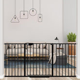 ALLAIBB triple-lock gate wide front view for stair and doorway safety