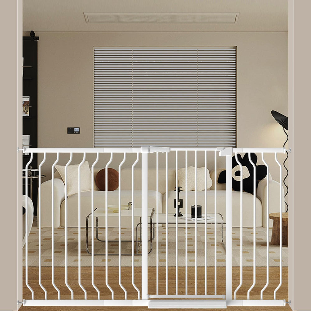 ALLAIBB White gate height 40.55 inches for tall doorway safety