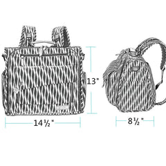 ALLCAMP Diaper Backpack zebra-pattern adds stylish visibility