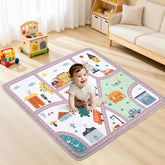 Alldomess baby play mat 50x50 folded for easy storage and portability