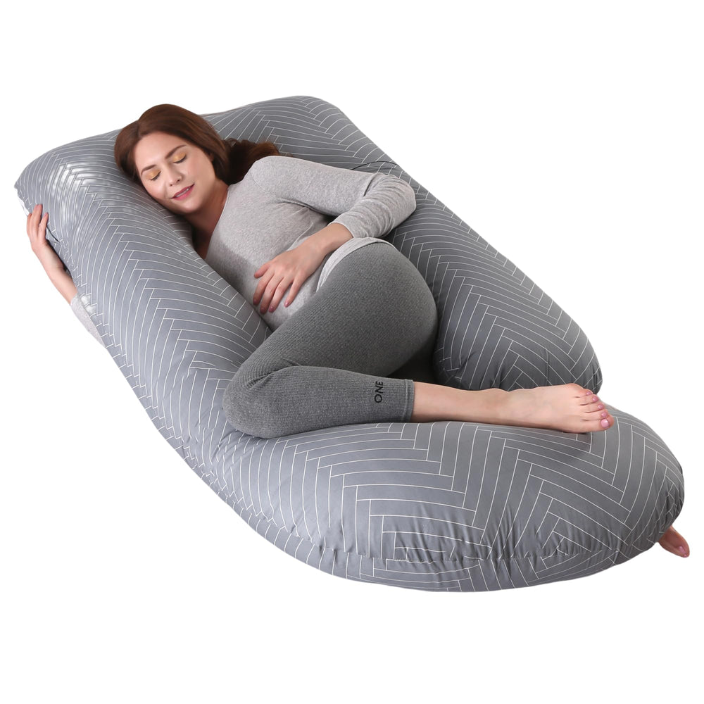 ALLOPERA pregnancy pillow full body design supports back belly and hips for comfort