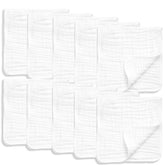 AllSett Health muslin burp cloths folded for easy storage and quick grabbing