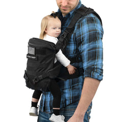Alpha Six Baby Carrier lumbar support highlights back comfort during long wear.