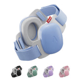 Alpine Muffy Baby Comfort headband fit showing secure, gentle protection for tiny heads