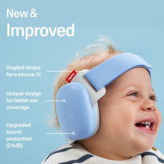 Alpine Muffy Baby Comfort soft earcups for soothing, pressure-free wear on delicate ears