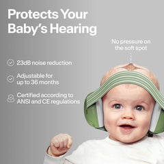 Alpine Muffy Baby soft headband detail demonstrates comfortable, pressure-free fit on tiny heads.