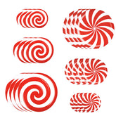 Alpurple peppermint floor decal 11-inch design A for festive floor accents and kid-friendly decor.
