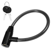 Alrhso 16-inch fridge lock closeup in black protects appliances and children.