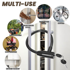Alrhso compact black fridge lock design blends with kitchen decor.