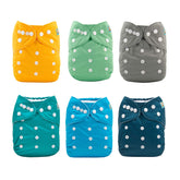 ALVA cloth diaper six-pack front view illustrates an easy start for growing babies