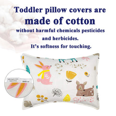 ALVABABY 2-pack toddler pillowcovers for mess-free travel and naps.