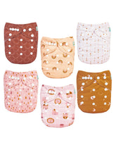 ALVABABY baby cloth diaper 6-pack shown for daily reusable use