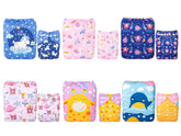 ALVABABY baby cloth diaper pack six for easy on-the-go diapering