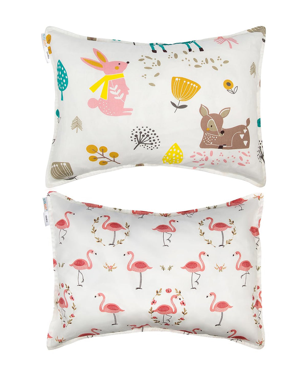 ALVABABY toddler pillowcase in soft breathable cotton for sensitive skin.