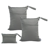 ALVABABY wet/dry bag large front view highlights waterproof storage for diapers and wet items, travel-ready.