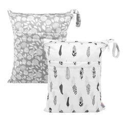 ALVABABY wet/dry bag with two zippers keeps wet and dry items organized while traveling.