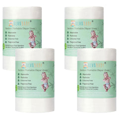 ALVABABY diaper liner 400 sheets pack neatly arranged for easy changes.