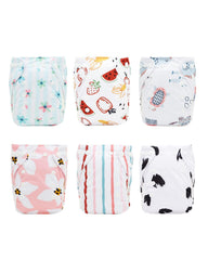 ALVABABY newborn diaper cover front view with adjustable snaps for growing babies.