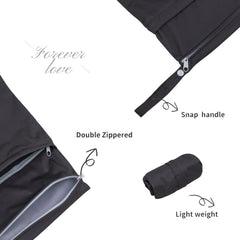 ALVABABY two-zippered-pockets design keeps wet and dry items separate during trips