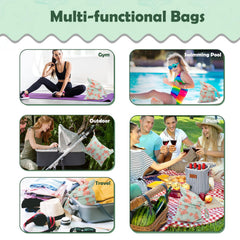 ALVABABY wet/dry bag attached to stroller for easy errands.